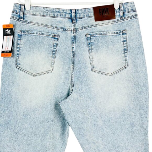 Frye Women's Stretch High-Rise Stevie Blue Cuffed Cropped Jeans Size 16/34 NWT - Picture 4 of 11